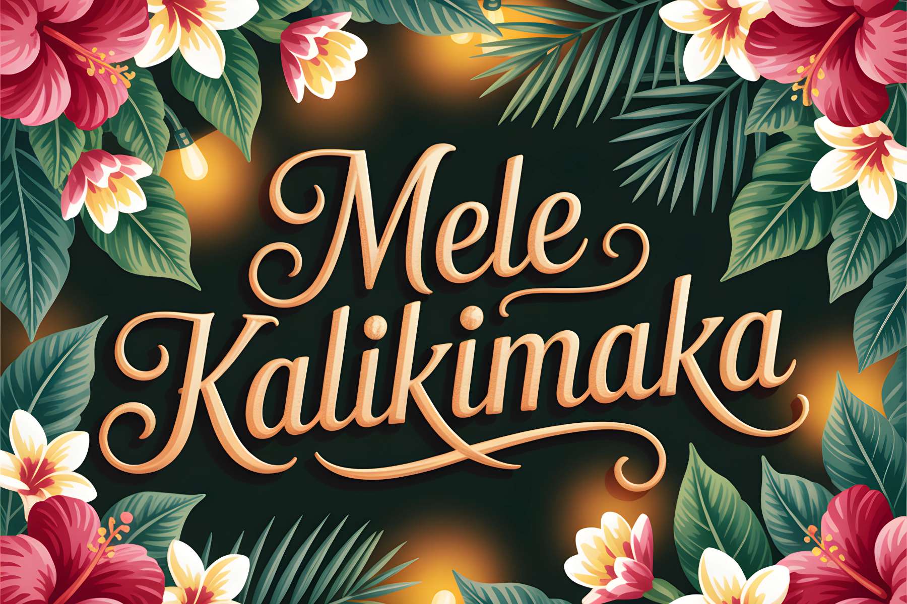 Hawaiian Holiday Card